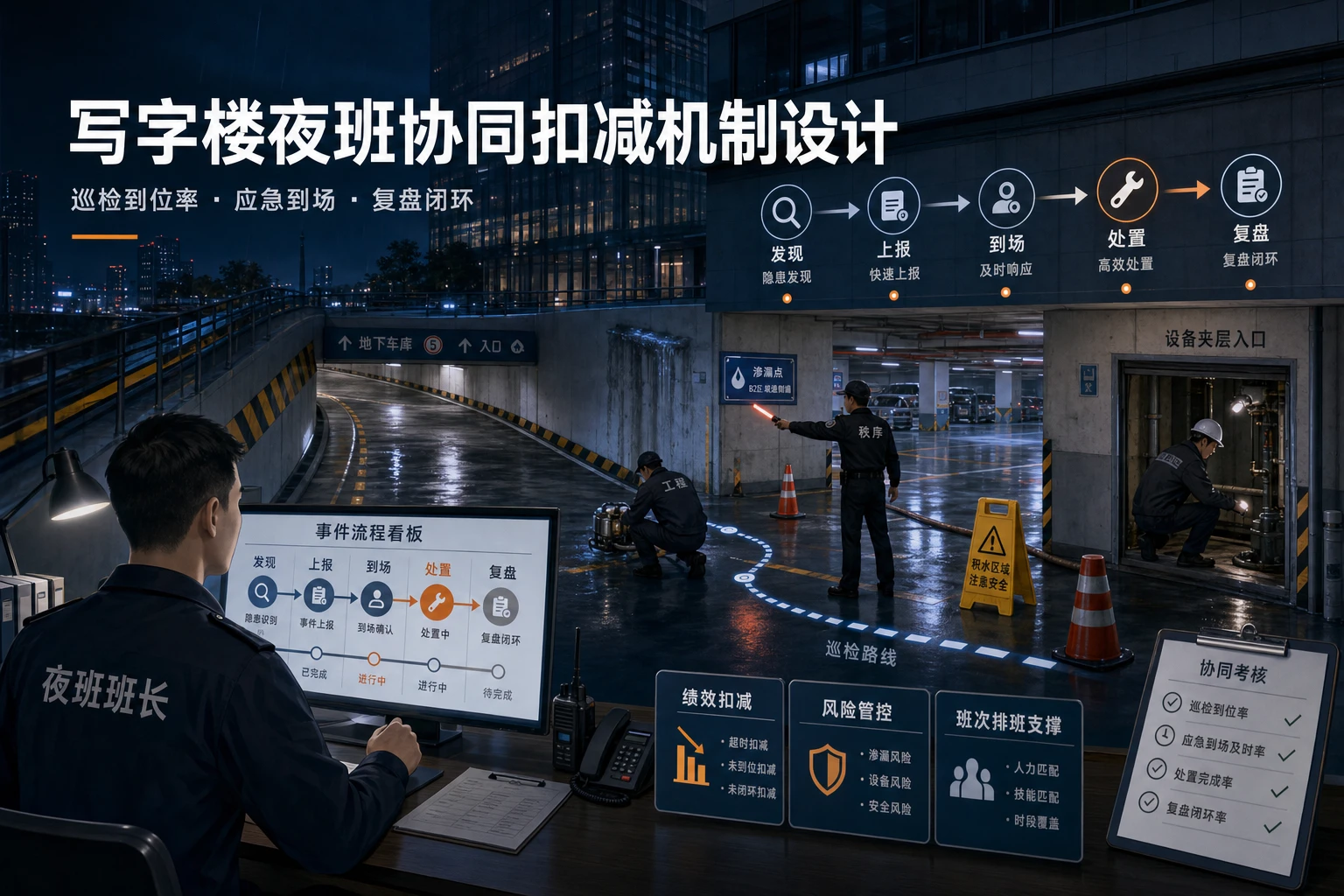 2026年雨季渗漏投诉上升后写字楼夜班协同扣减机制设计
