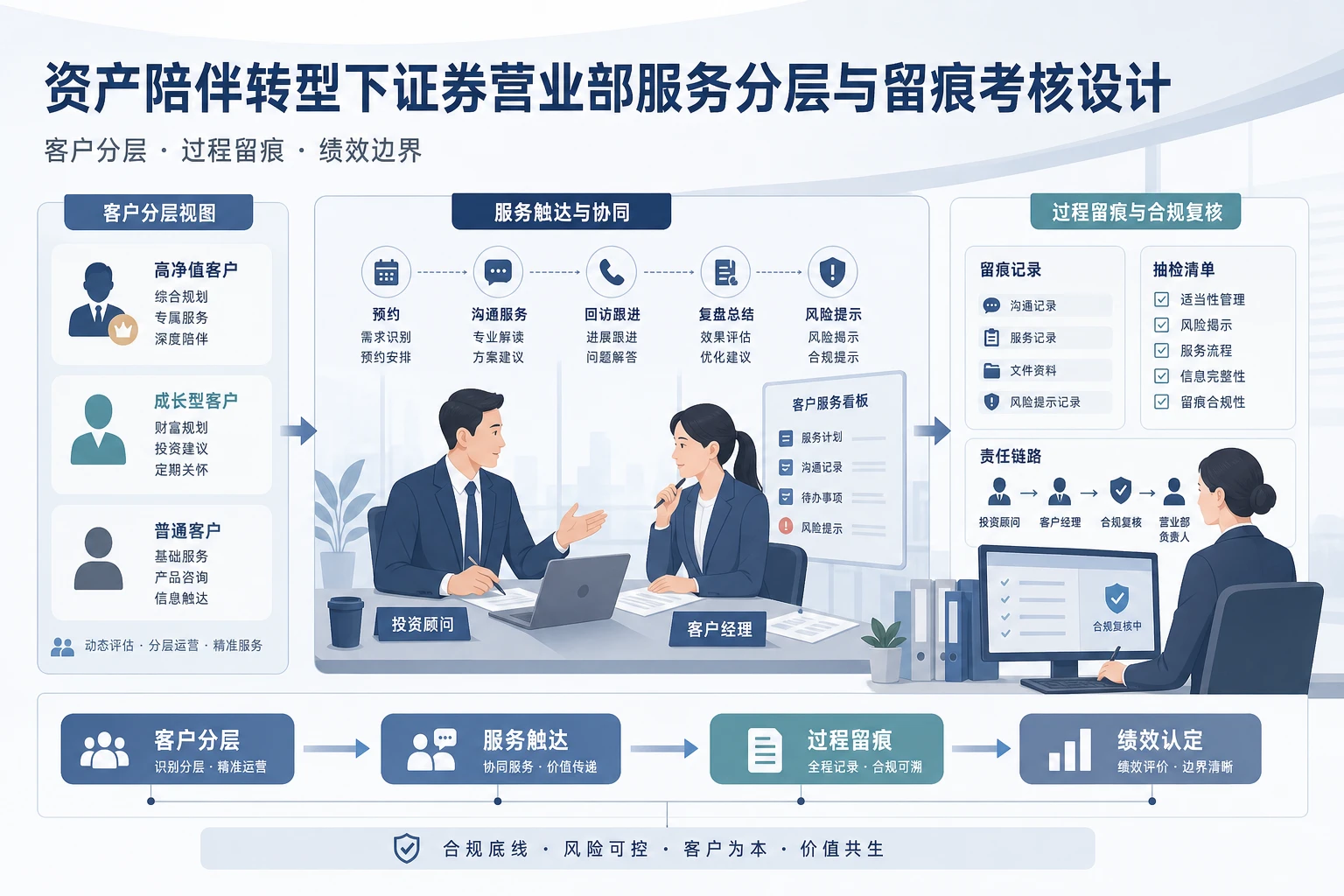 资产陪伴转型下证券营业部服务分层与留痕考核设计