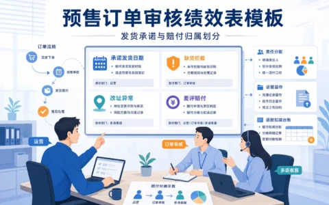 预售订单审核绩效表模板：发货承诺、缺货拦截与赔付责任划分（2026年版）