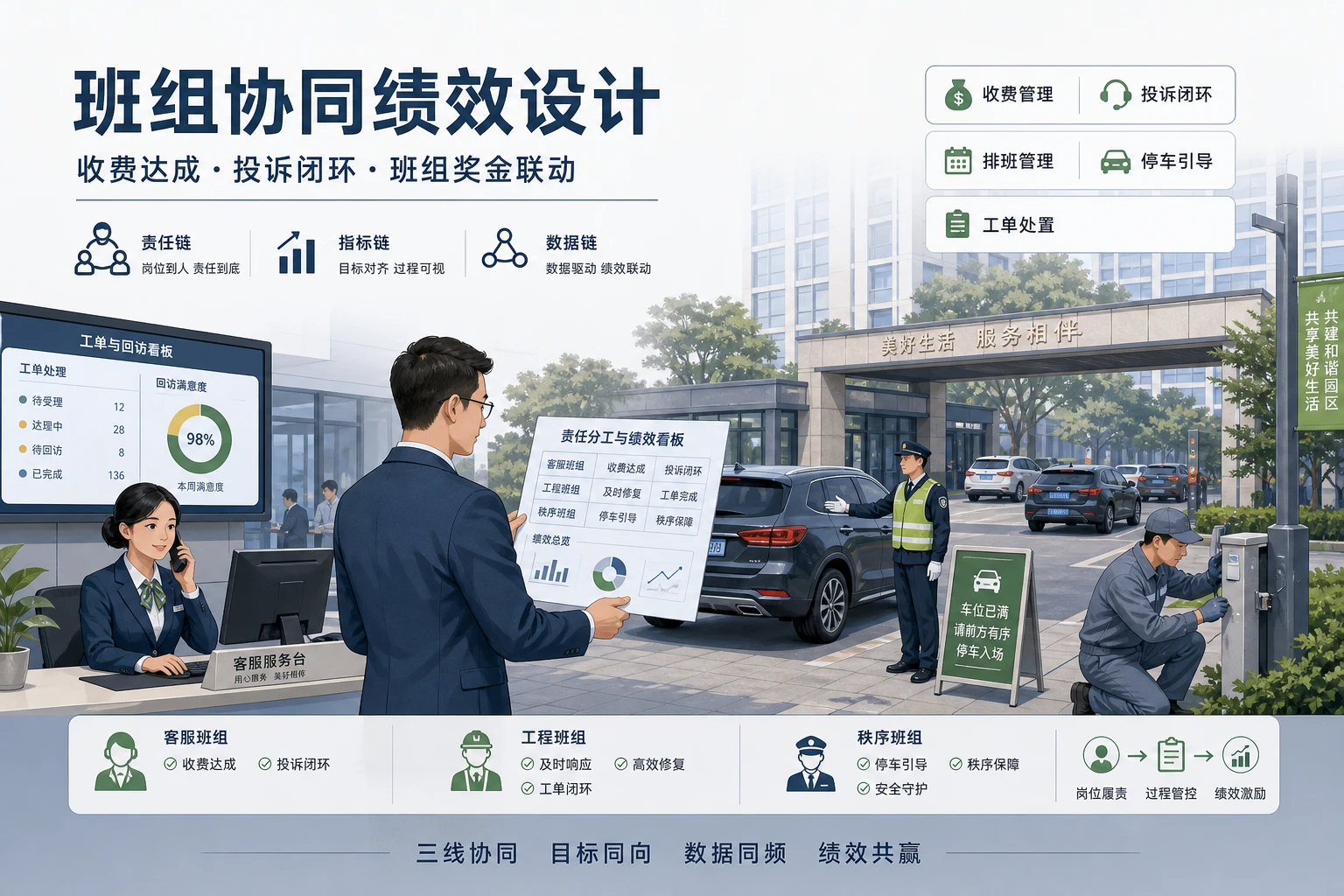 2026年多业态园区周末活动高峰下班组协同绩效设计