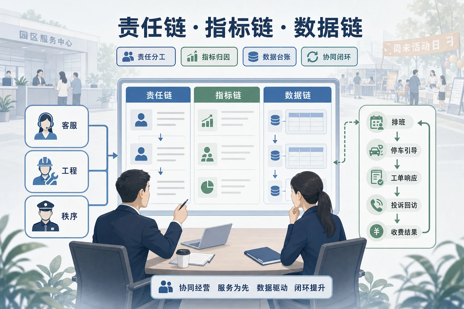 2026年多业态园区周末活动高峰下班组协同绩效设计