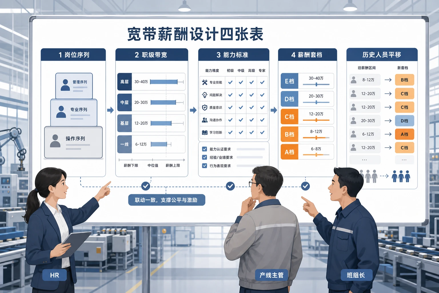2026年制造业产线宽带薪酬与技工职级套档框架