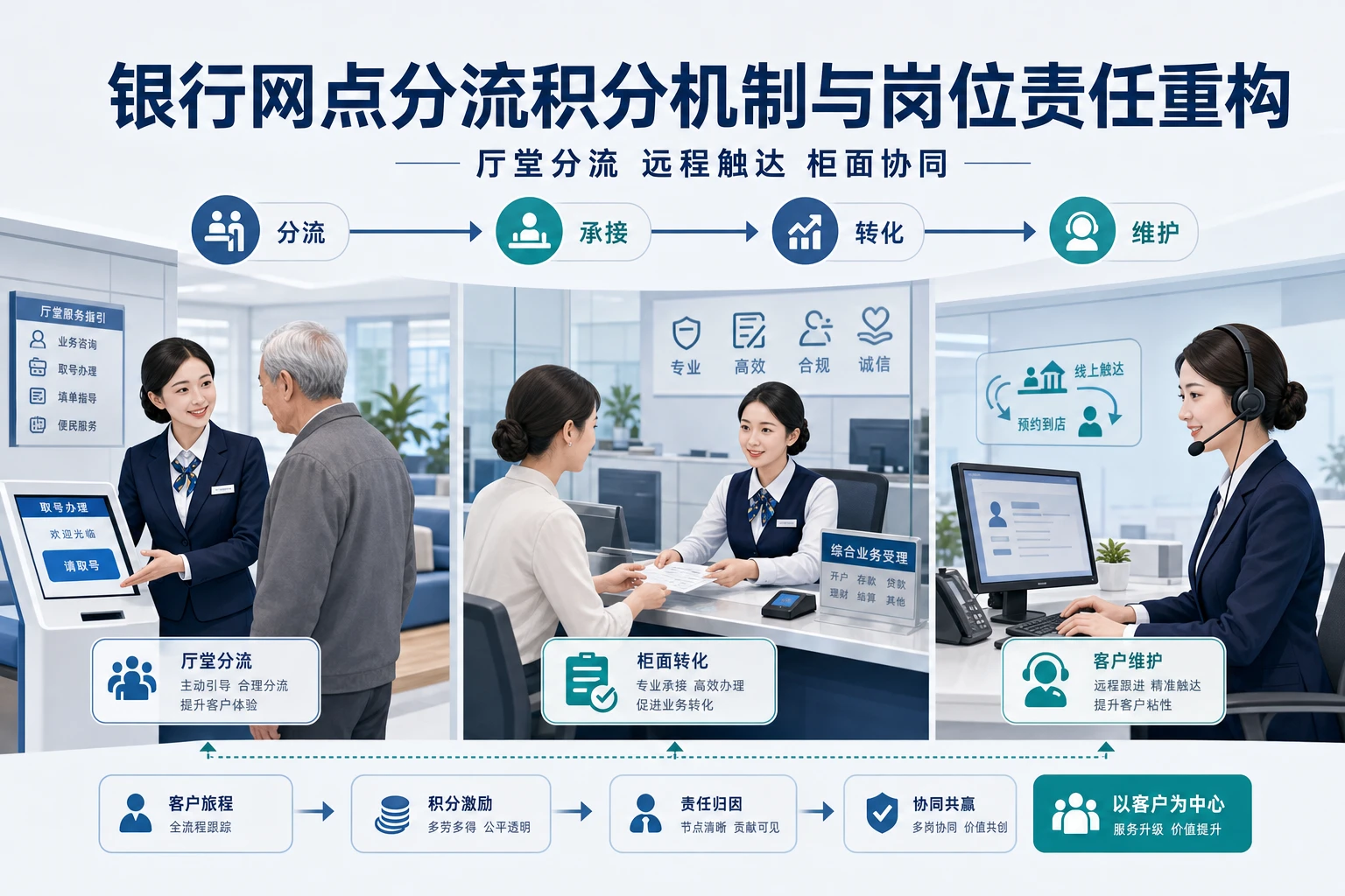 2026年银行网点分流积分机制与岗位责任重构实务