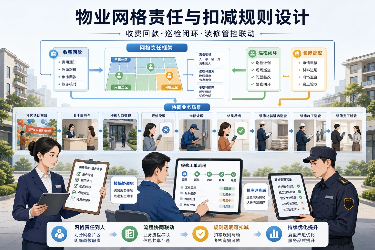 2026年社区活动叠加报修期物业网格责任与扣减规则设计