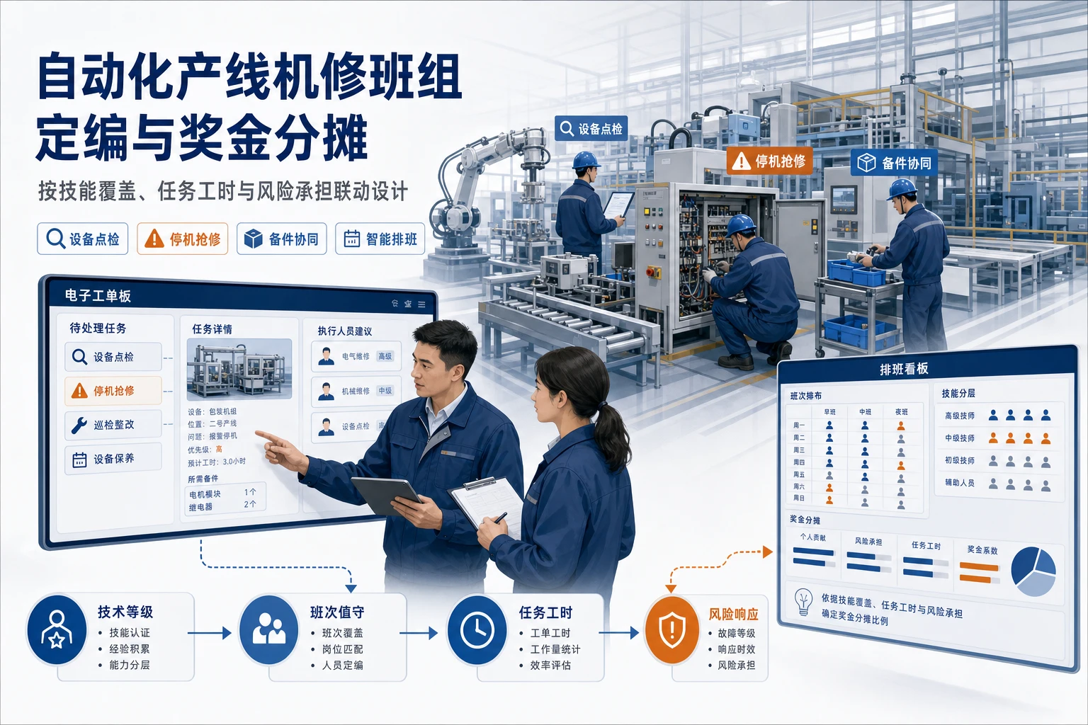 2026年自动化产线机修班组定编与奖金分摊机制设计