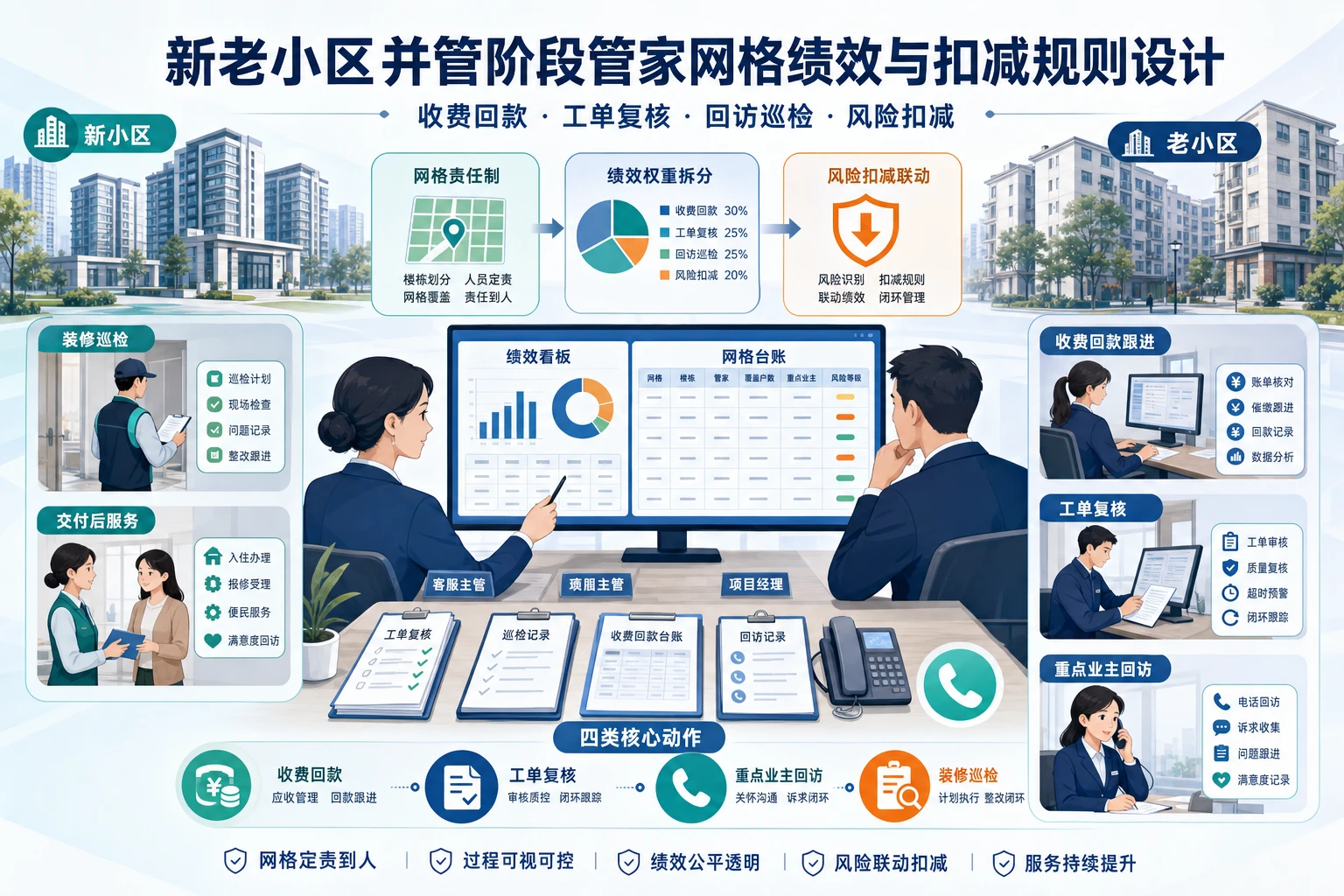 新老小区并管阶段管家网格绩效与扣减规则设计（2026年版）