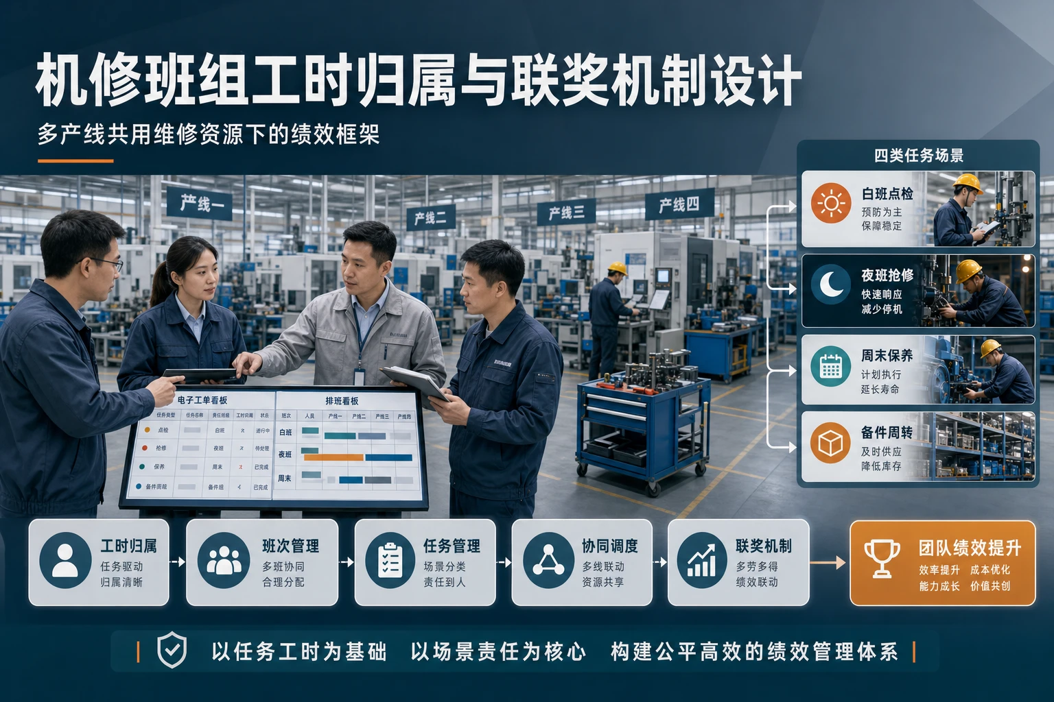 多产线共用维修资源下机修班组工时归属与联奖机制设计（2026年版）