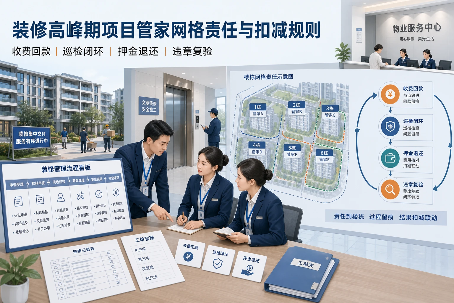 装修高峰期项目管家网格责任与扣减规则设计(2026年版)