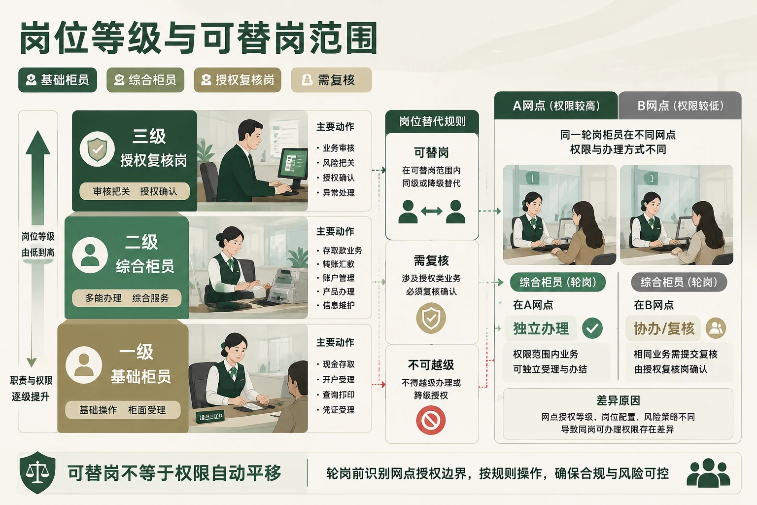 乡镇网点轮岗柜员授权边界与差错归属机制设计（2026年版）