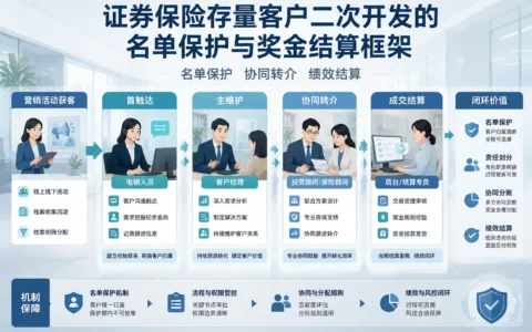 2026年证券保险存量客户二次开发：名单保护、协同转介与奖金结算机制解析