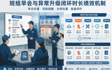 班组早会与异常升级如何纳入月度过程绩效：闭环时长与复盘机制设计（2026年版）