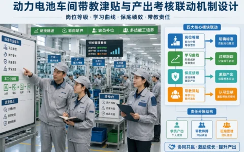 动力电池车间多技能工培养：带教津贴、产出考核与保底绩效联动机制