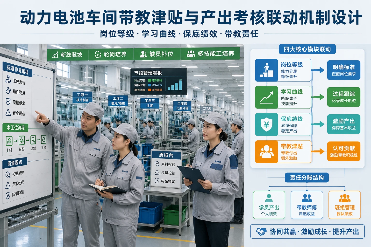 动力电池车间带教津贴与产出考核联动机制设计