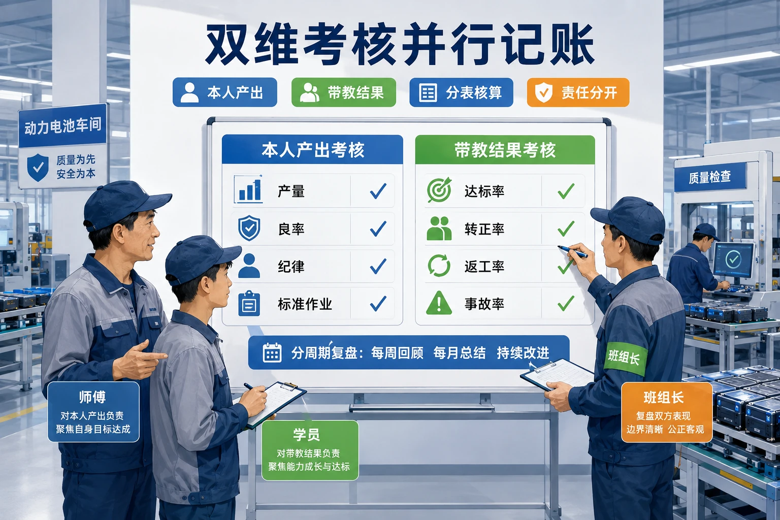 动力电池车间带教津贴与产出考核联动机制设计