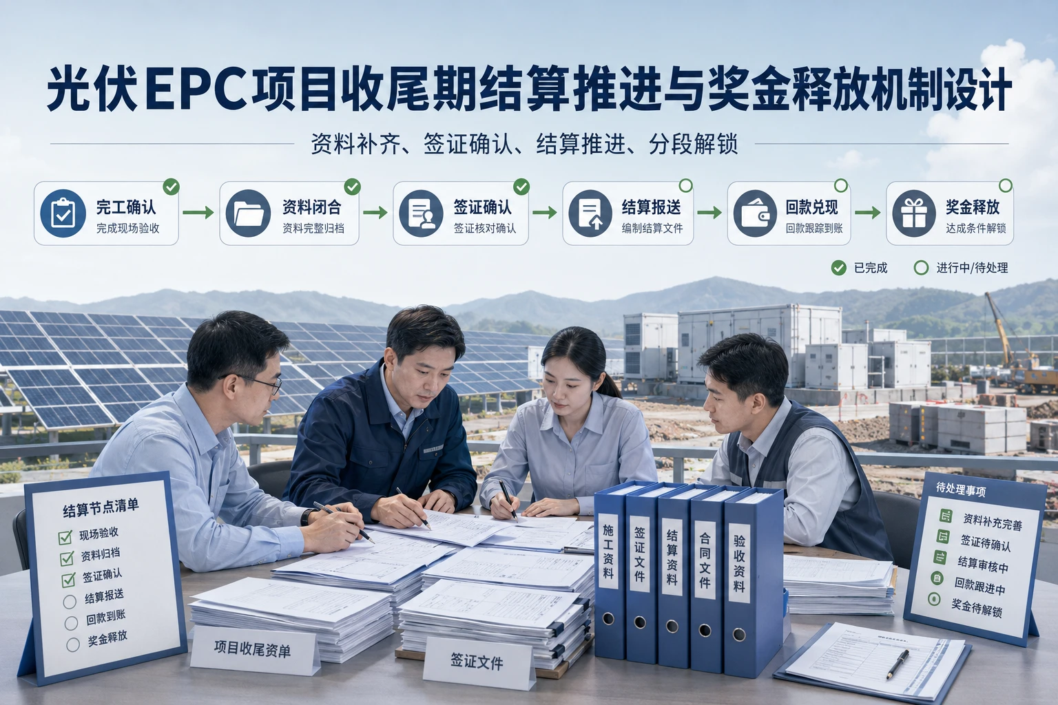 光伏EPC项目收尾期结算推进与奖金释放机制设计（2026年版）