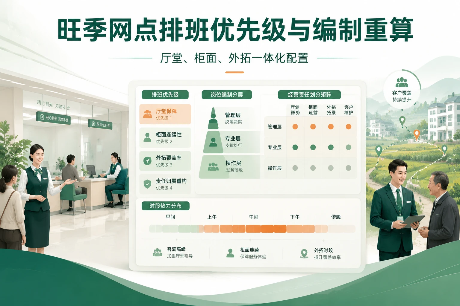 农商行旺季网点排班优先级与岗位编制重算指南(2026年版)