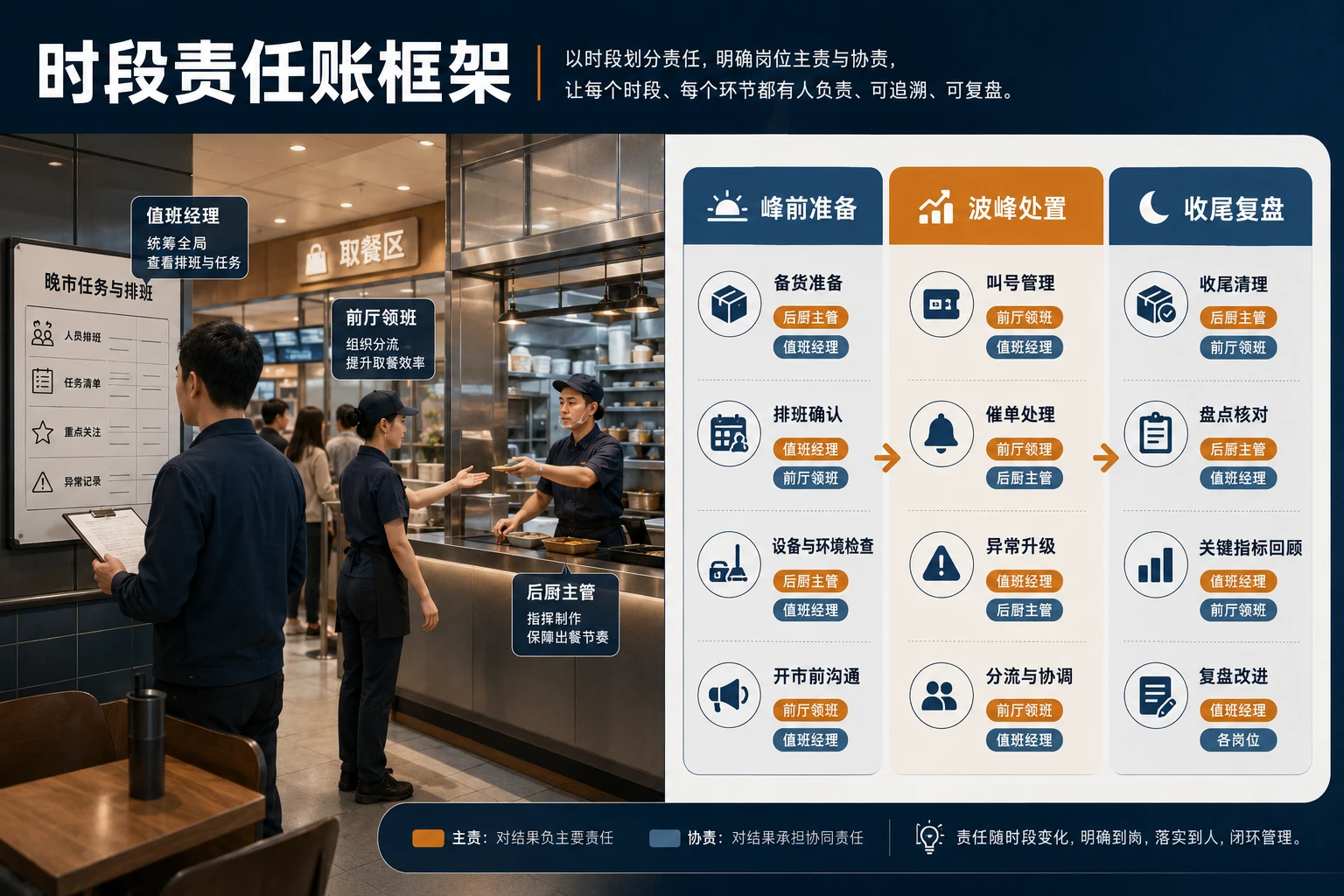 连锁餐饮晚高峰责任账与营业奖金分段机制设计
