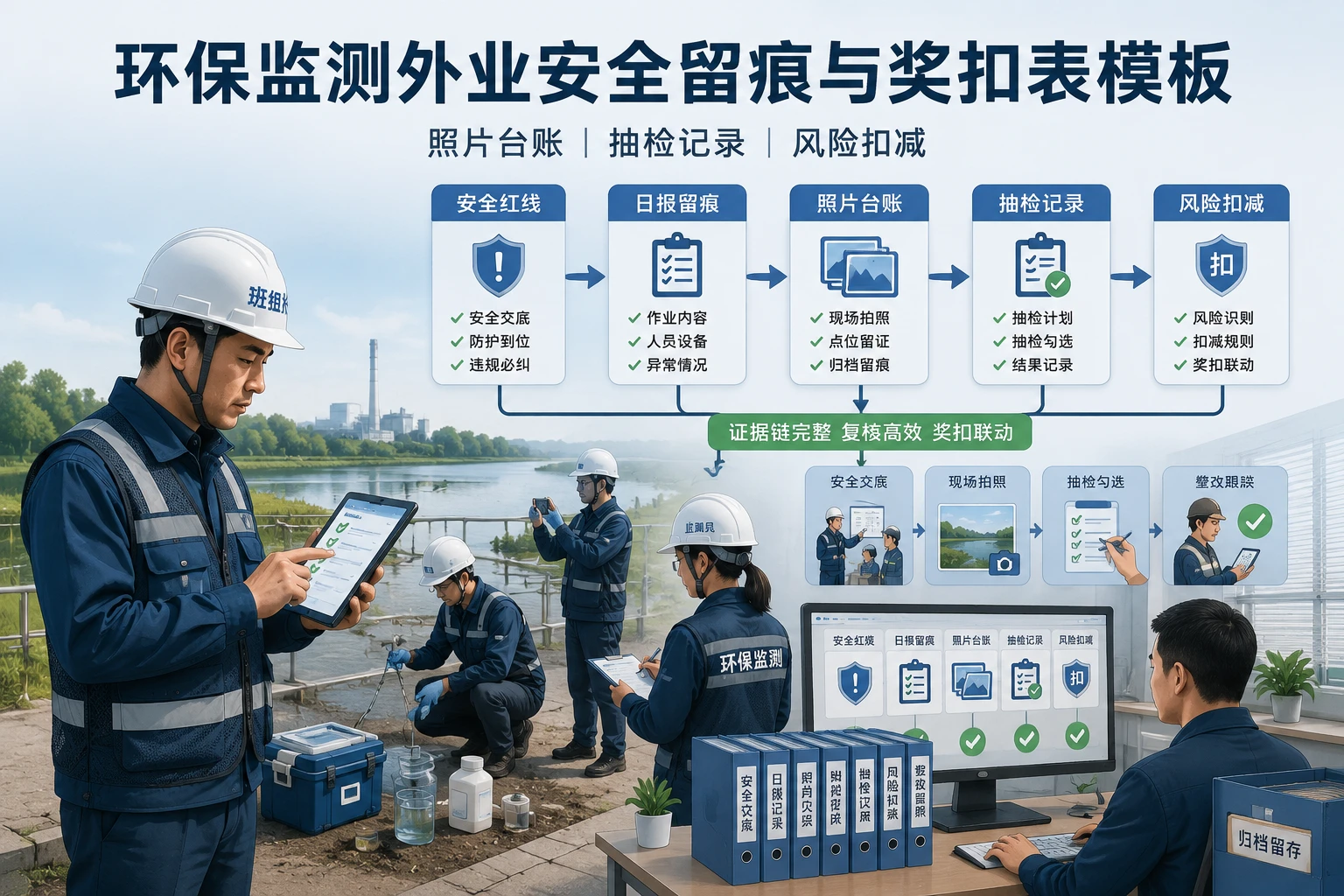 2026年环保监测外业安全红线与日报留痕奖扣表模板