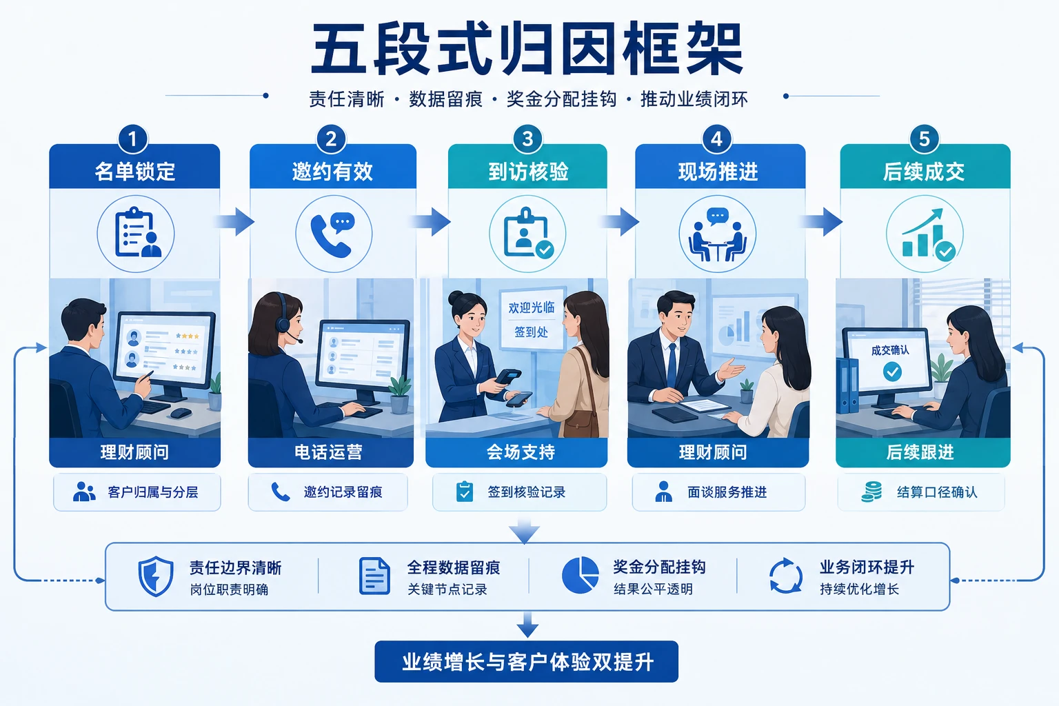 证券保险线下到访活动的转化归因与激励分配框架