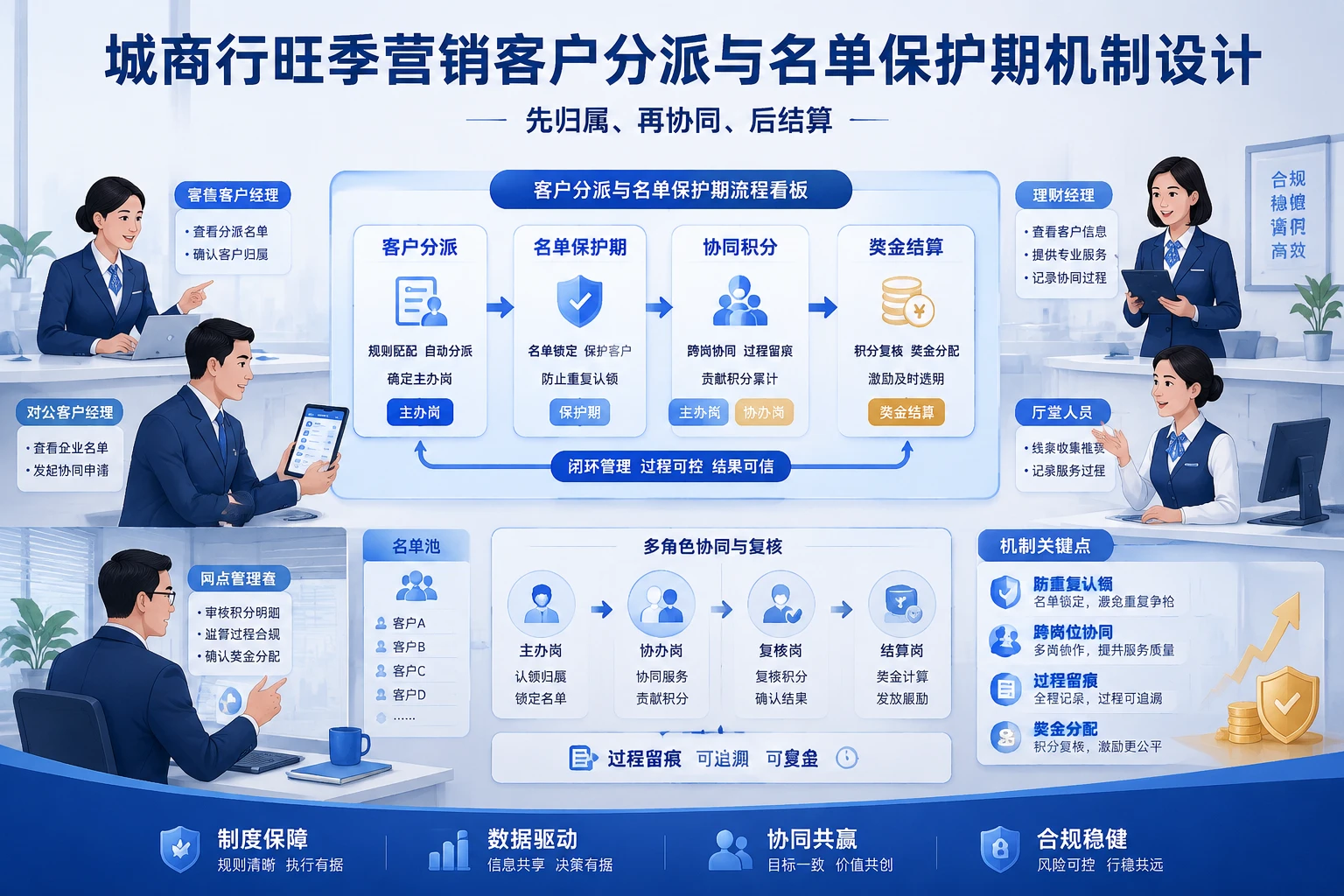 城商行旺季营销客户分派与名单保护期机制设计