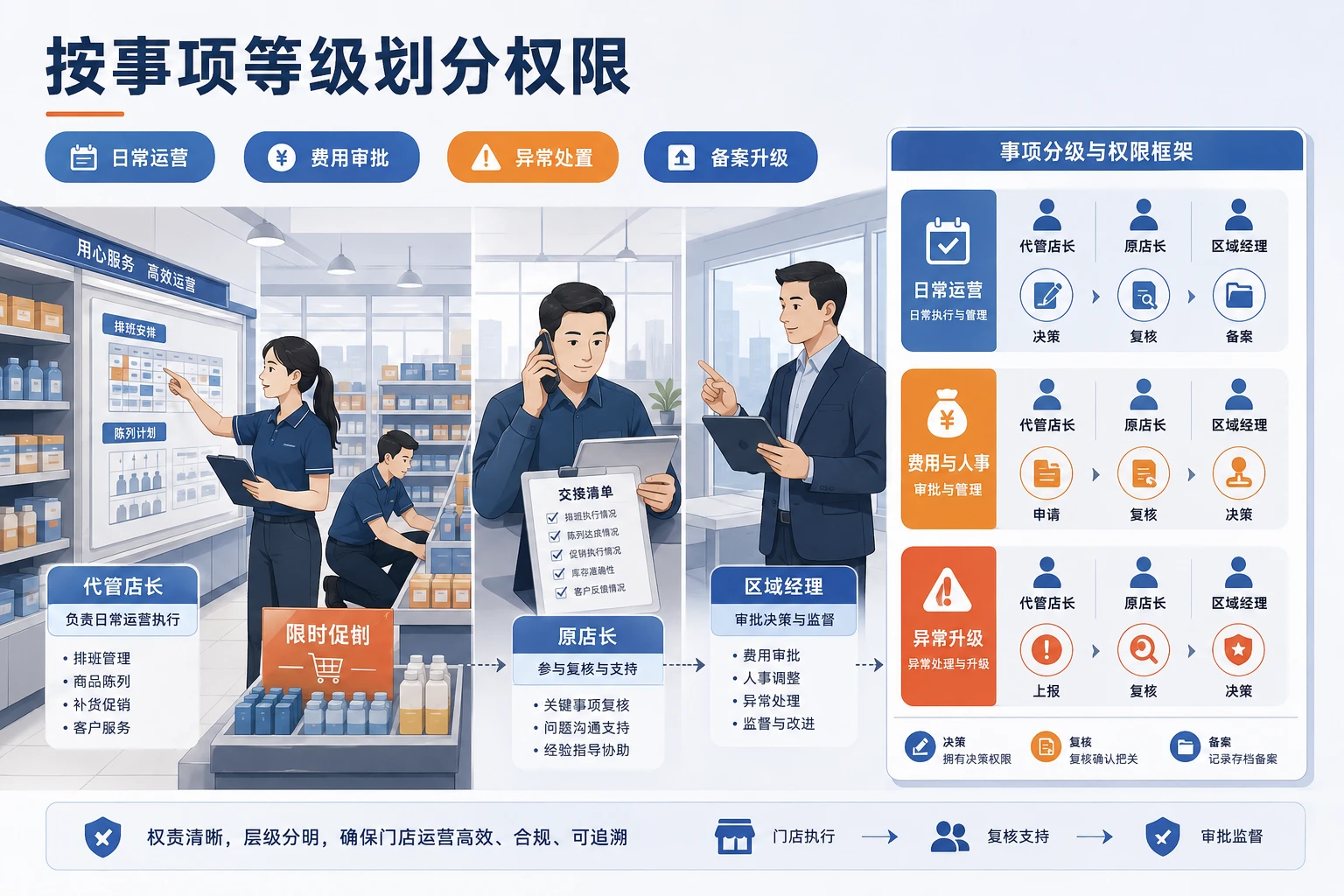 连锁门店代管期授权边界与奖金归属机制设计