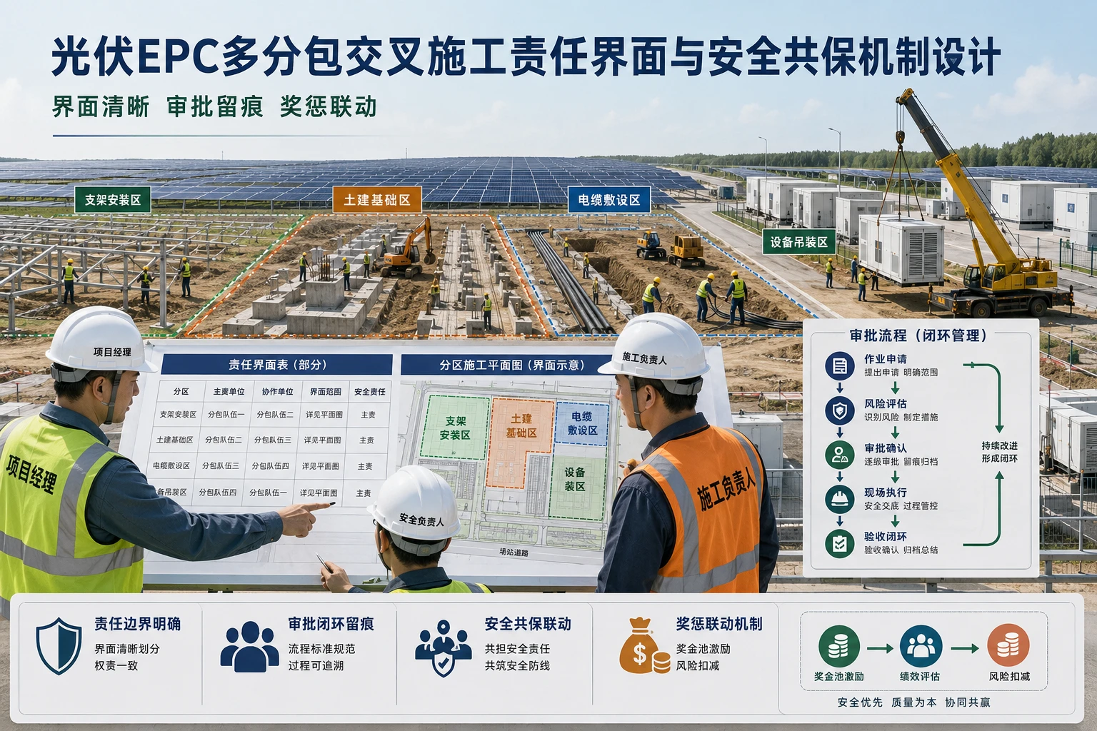 光伏EPC多分包交叉施工责任界面与安全共保机制设计