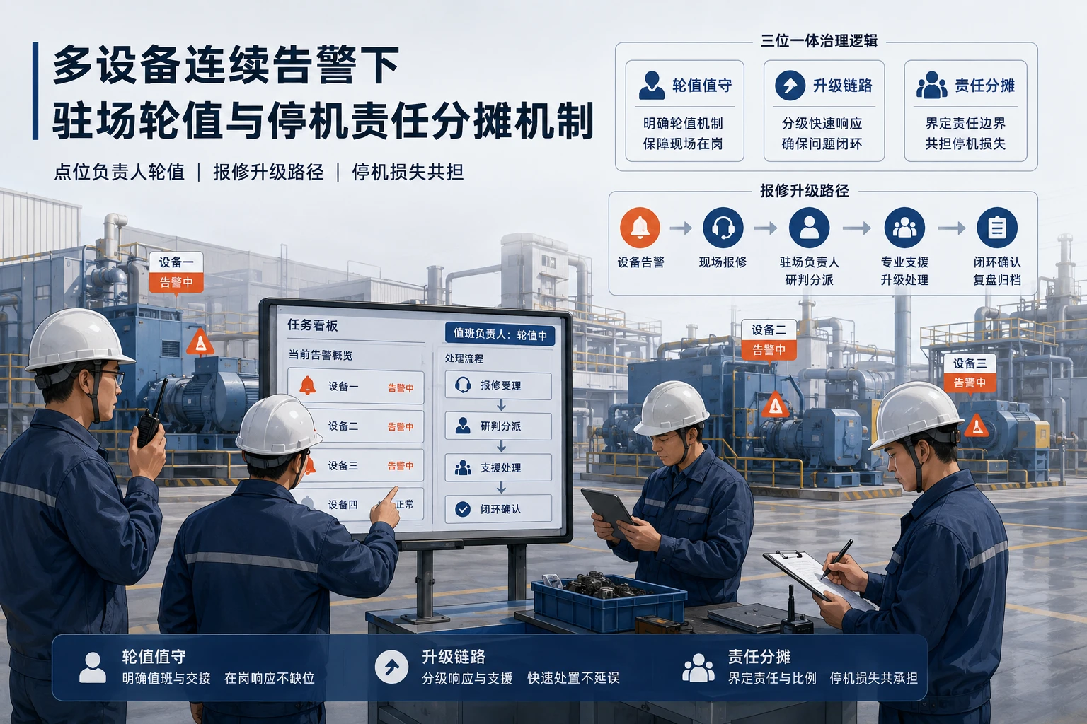 2026年多设备连续告警下驻场轮值与停机责任分摊机制