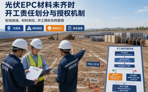 光伏EPC材料未齐如何开工：责任划分、授权流程与现场放线管理（2026年版）