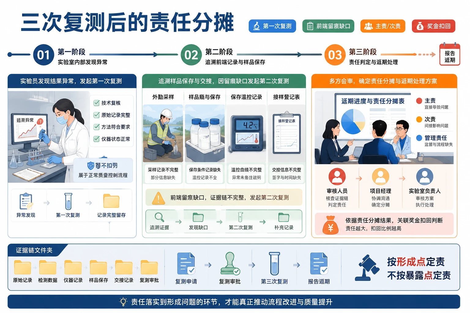 环保监测样品复测延期的责任划分与奖金扣回规则（2026年版）