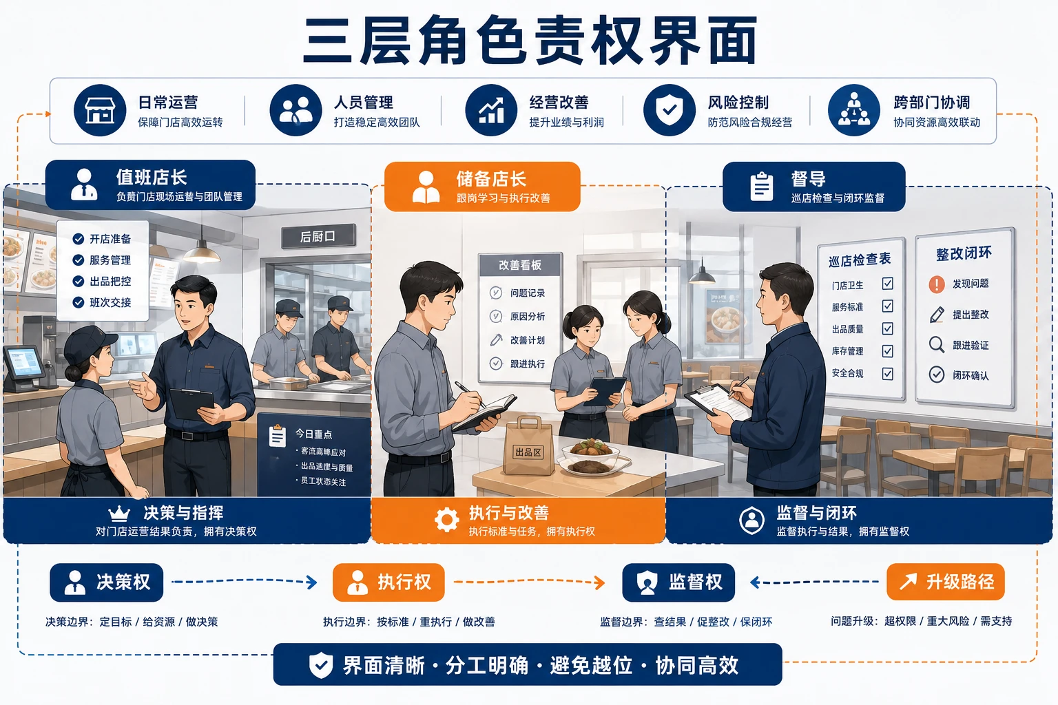 2026年连锁餐饮代理管理期店长梯队责权划分与晋升评估机制