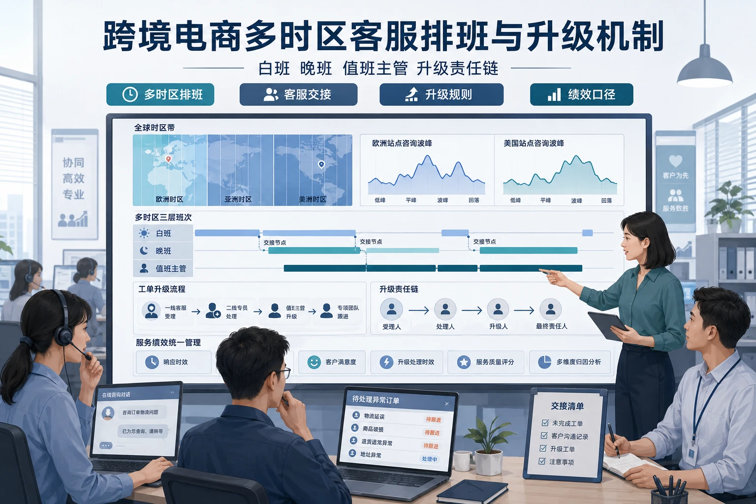 2026年跨境电商多时区客服排班与升级责任机制设计