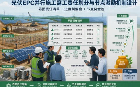 光伏EPC并行施工进度偏差怎么管：界面责任划分、纠偏会与节点激励设计（2026年版）