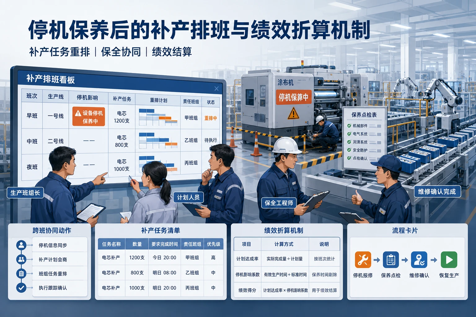 动力电池停机保养后的补产排班与绩效折算机制（2026年版）