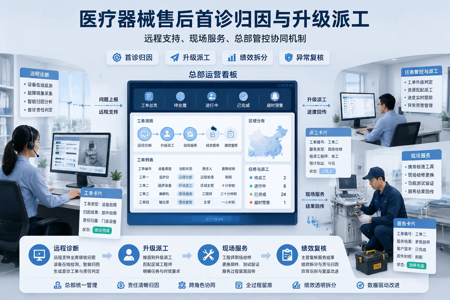 医疗器械售后首诊归因与升级派工绩效拆分机制设计（2026年版）
