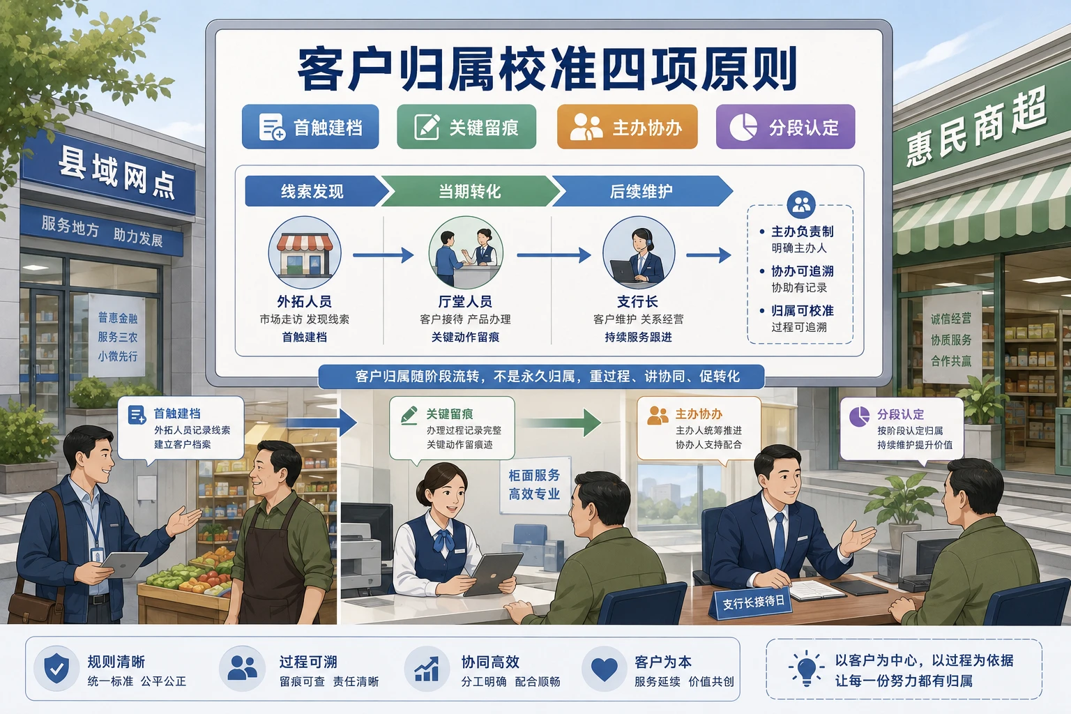 农商行县域网点公私联动的客户归属与奖金拆分机制