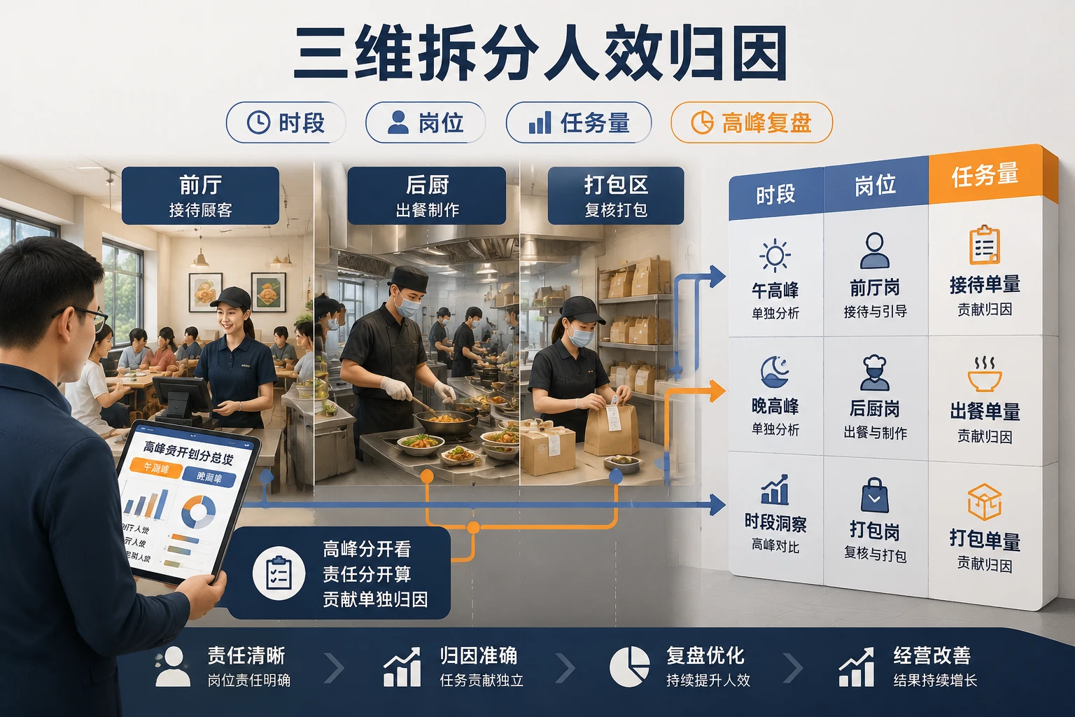 连锁餐饮外卖堂食并行高峰的人效归因与奖金分摊机制