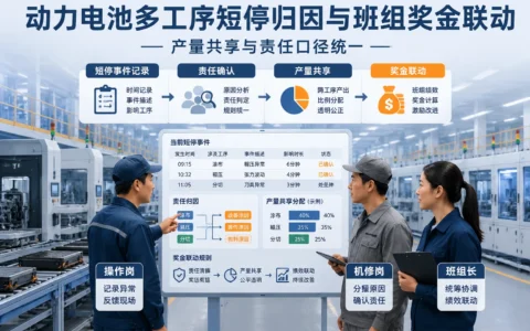 2026年动力电池多工序短停归因与班组奖金联动：产量共享和责任口径设计