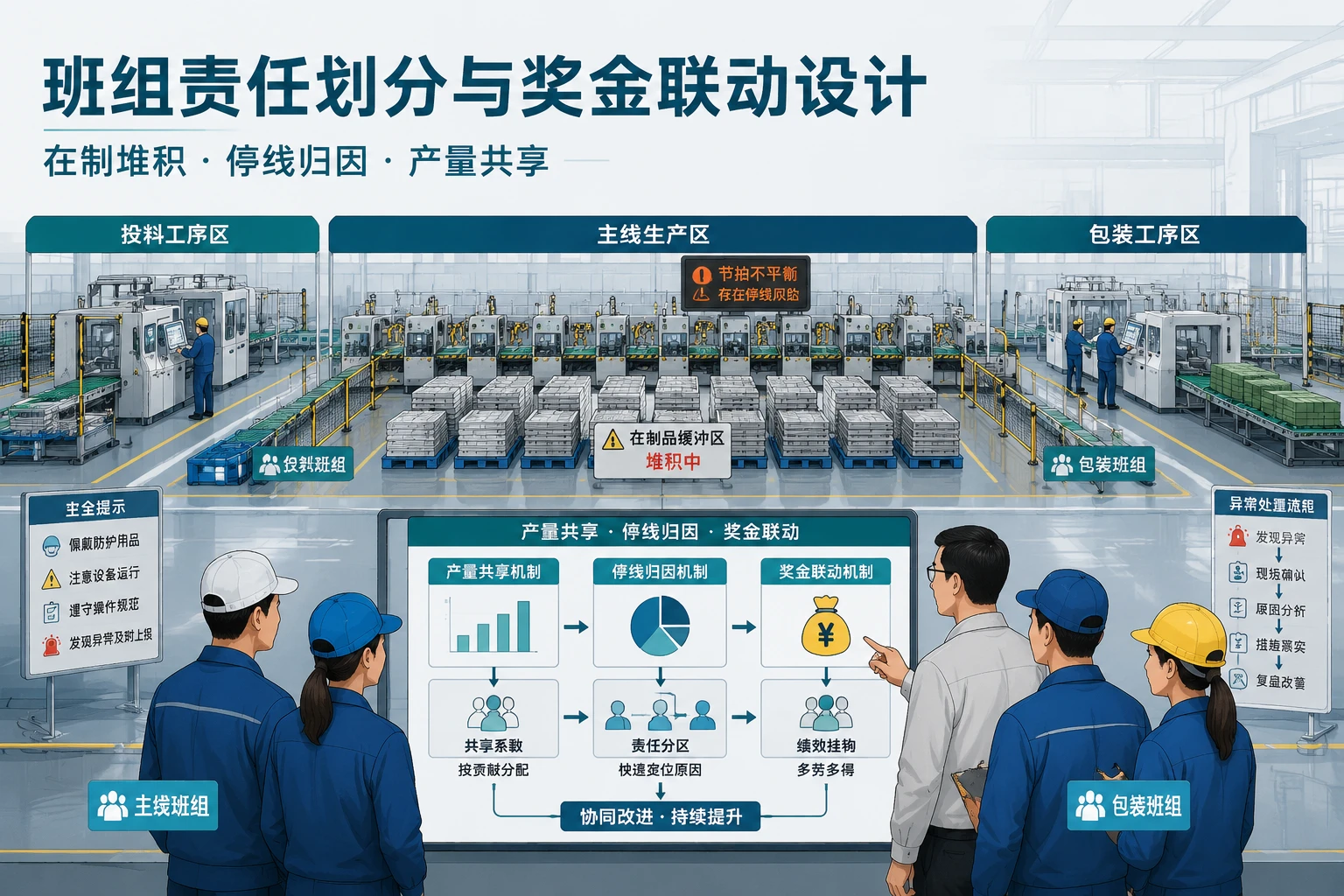 动力电池产线在制堆积下的班组责任划分与奖金联动设计