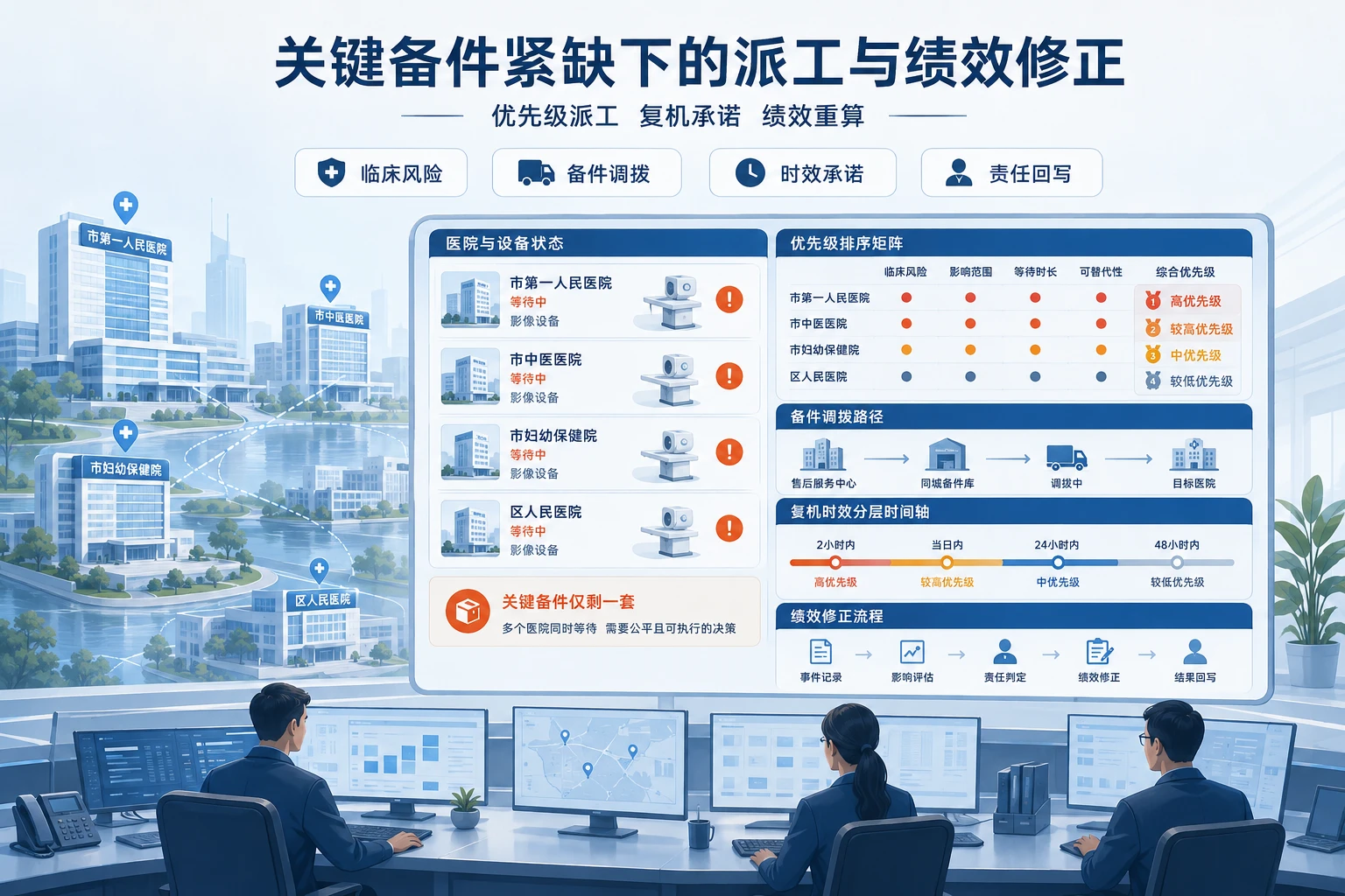 医疗器械关键备件紧缺下的派工优先级与绩效修正指南