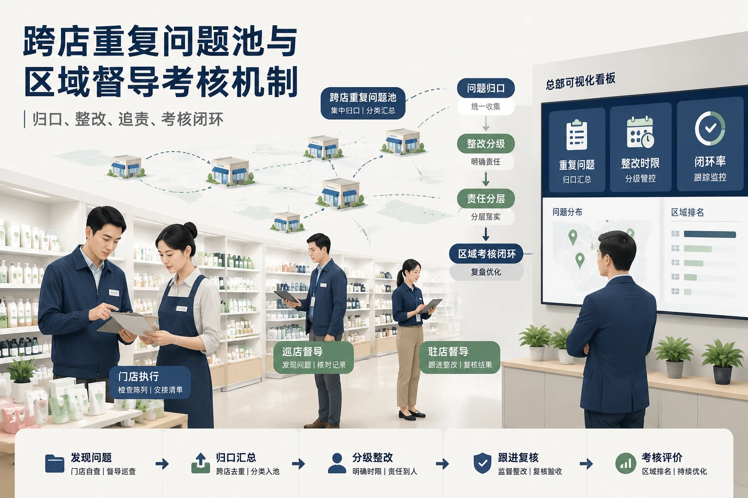 连锁零售跨店重复问题池与区域督导考核机制设计（2026年版）