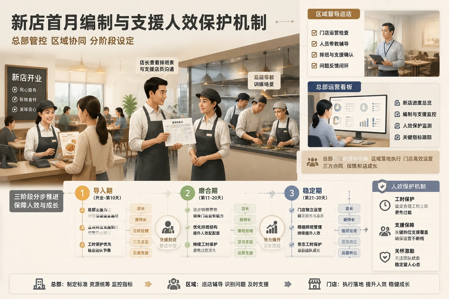 2026年连锁餐饮新店首月编制与支援人效保护机制