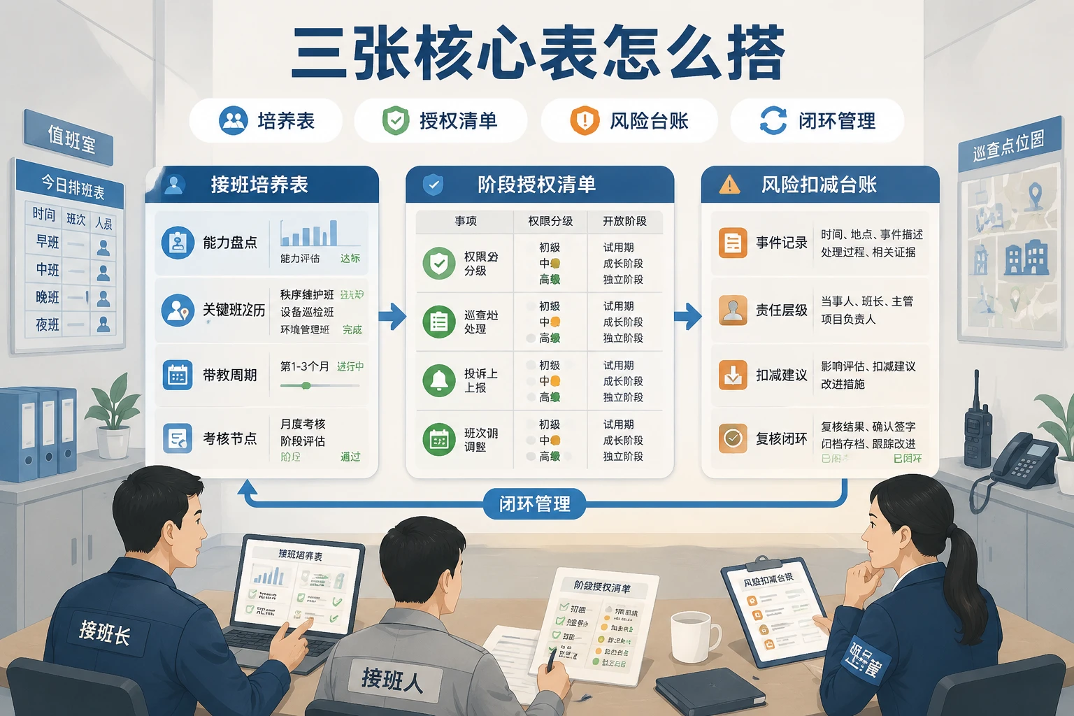 2026年物业老项目接班培养表与授权清单模板设计