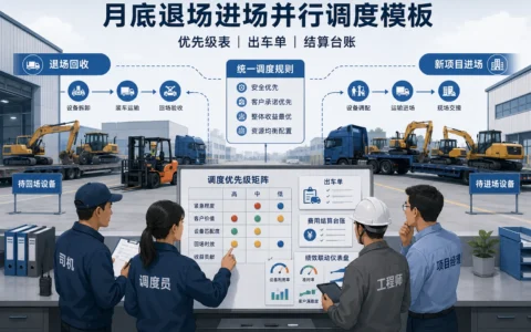 2026年工业设备租赁调度优先级表模板：退场进场并行协同与绩效结算指南
