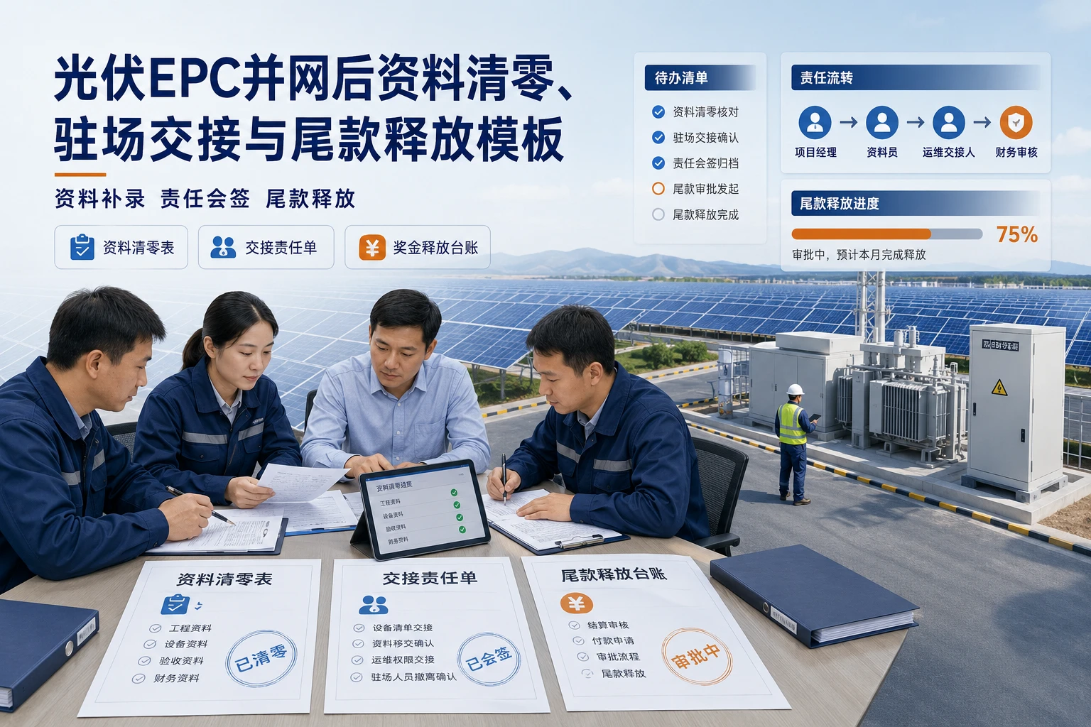 光伏EPC并网后资料清零、驻场交接与尾款释放模板（2026年版）