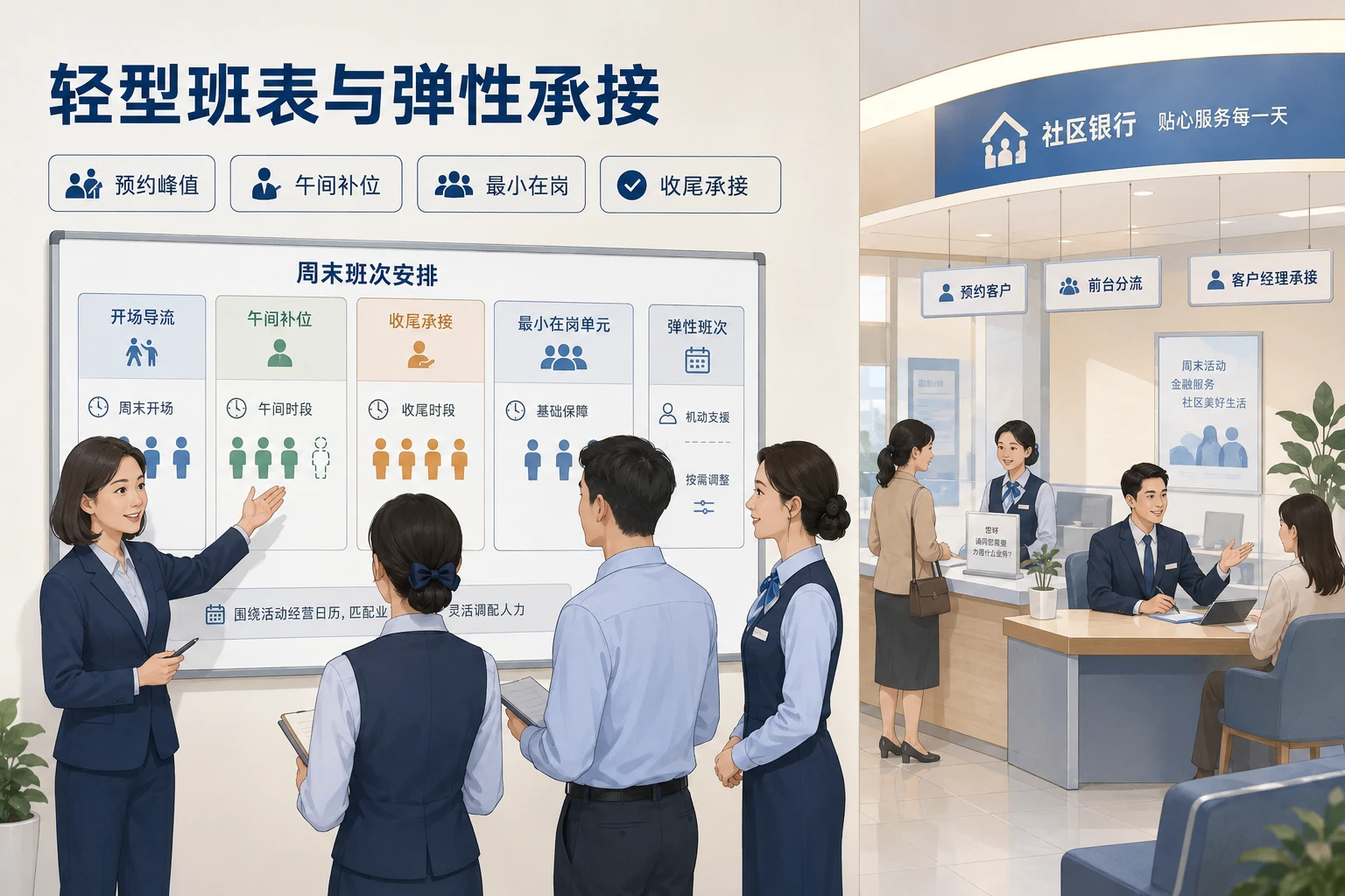 城商行社区网点周末预约到店的协同排班与责任分摊机制（2026年版）