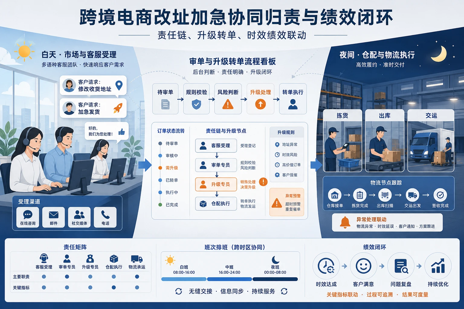 2026年跨境电商改址加急场景下的协同归责与绩效闭环设计