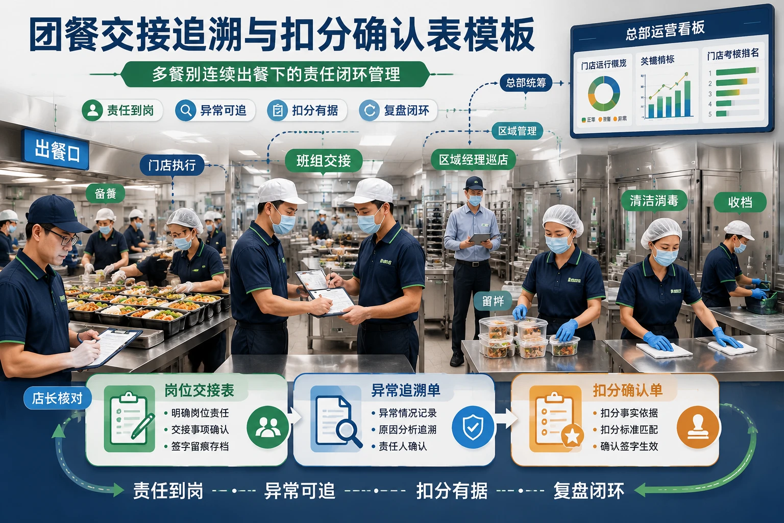 连锁团餐多餐别连出场景下交接追溯与扣分确认表模板