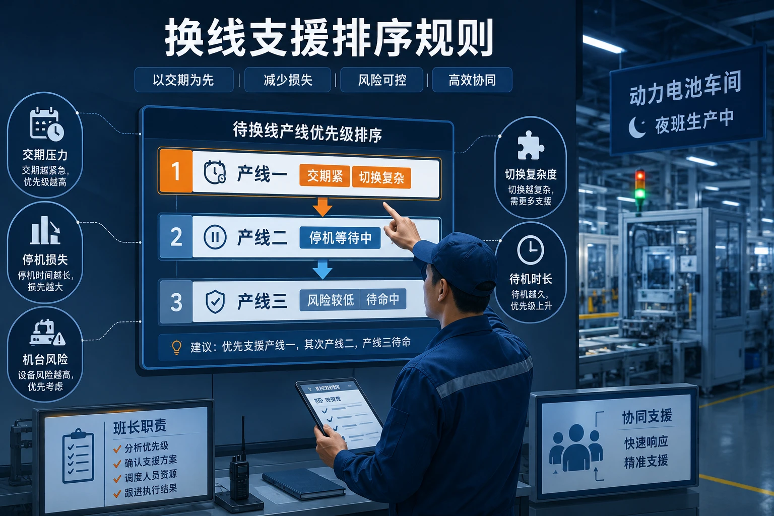 动力电池夜班换线支援排序与代岗绩效平衡机制（2026年版）