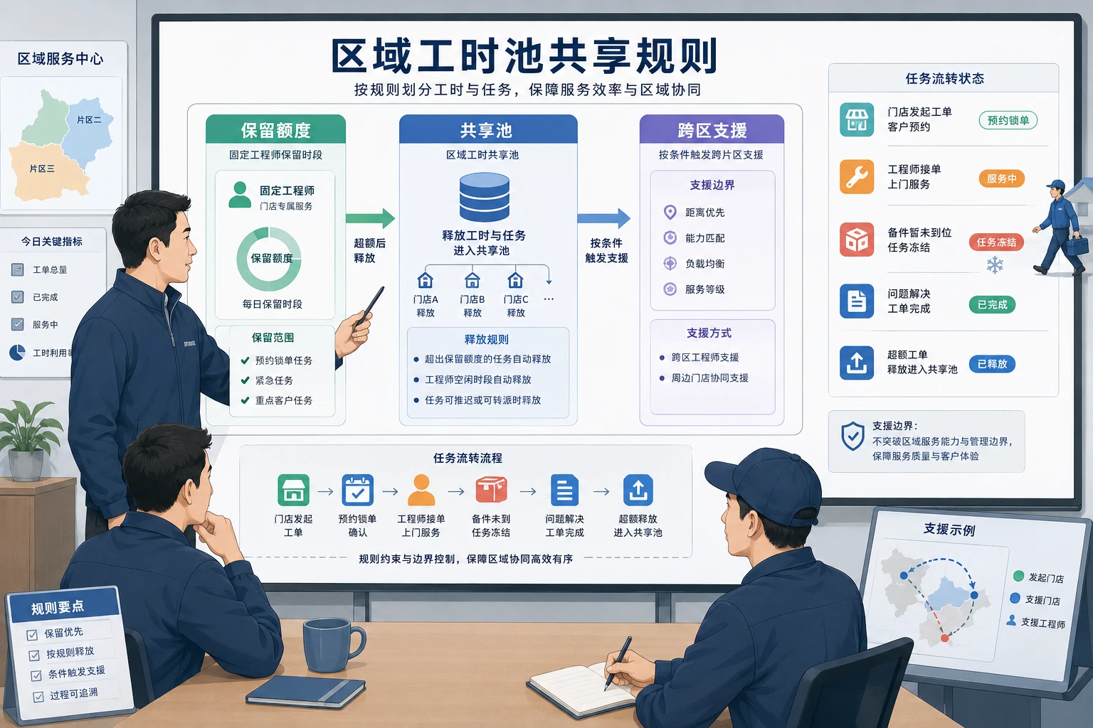 2026年连锁售后固定工程师诉求下的区域工时池与绩效校准机制