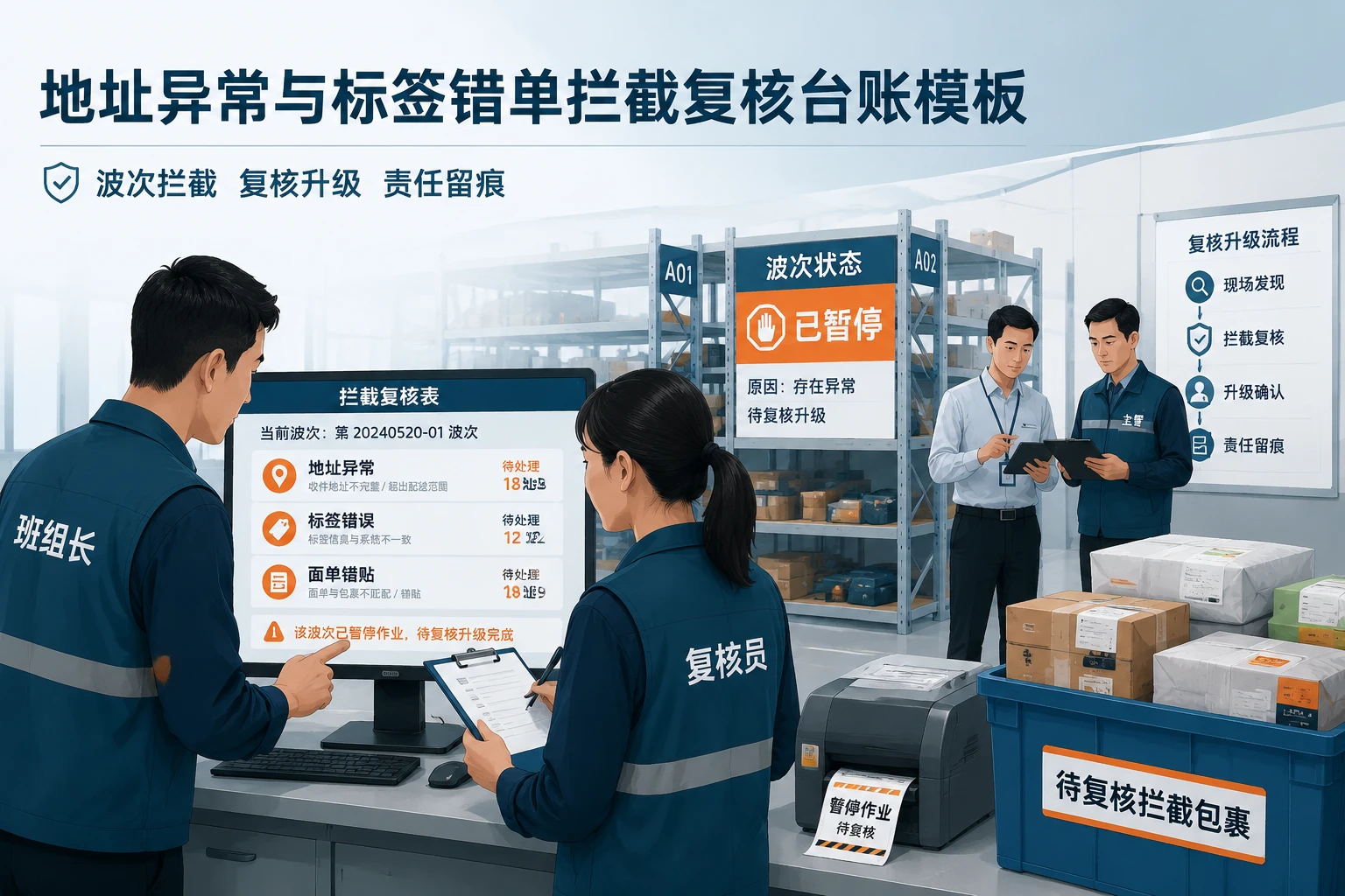 2026年同批次订单地址异常与标签错单拦截复核台账模板